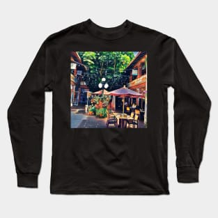 Dining in the Belair Courtyard, Cocoa Village, FL Long Sleeve T-Shirt